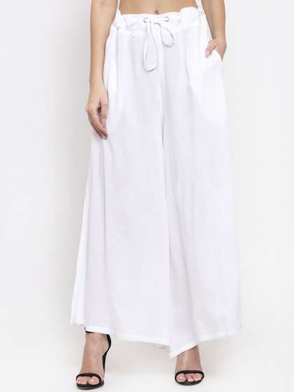 Purple State Women Flared Palazzos