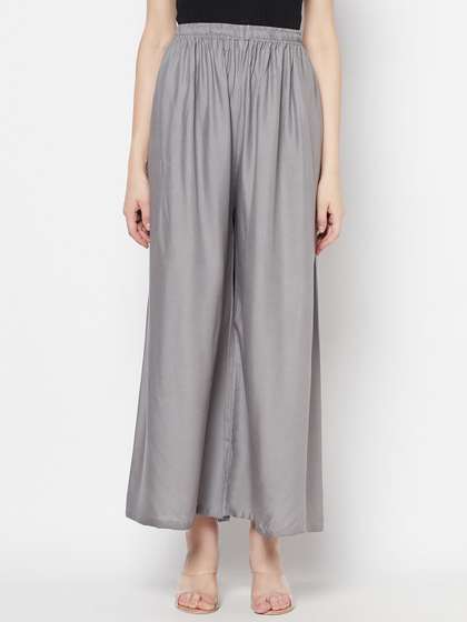 Purple State Women Flared Palazzos
