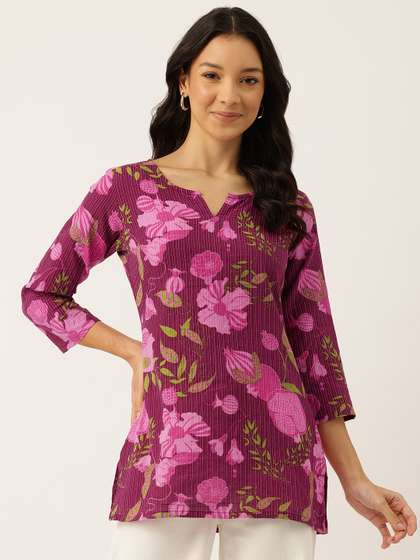 FERANOID Floral Printed Pure Cotton Kurti