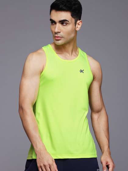 HRX by Hrithik Roshan Sleeveless Rapid-Dry Running T-shirt With Reflective Details