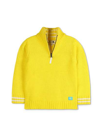 Cherry Crumble Kids
                    Solid Acrylic High Collar Casual Winter Sweater
