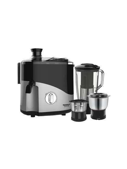 Maharaja Whiteline
                          Odacio Plus/JX1-157 Black Stainless Steel Easy
                          To Use Knob 3 Jars Wet Grinder-550W