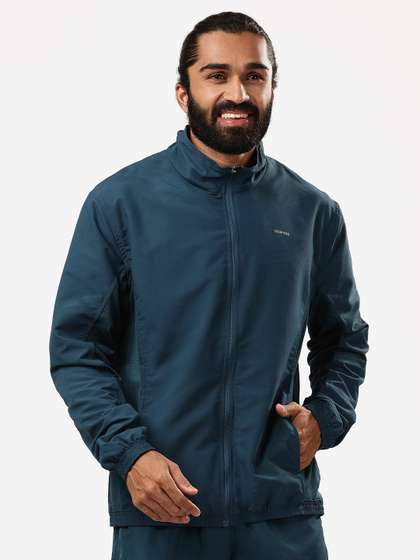 Decathlon Domyos -
                        Men Turquoise Blue FJA 100 Moisture Managing
                        Fitness Tracksuit Jackets