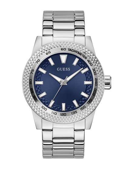 GUESS Round 46mm Blue
                    Dial Analog Men Watch - U1417G1M