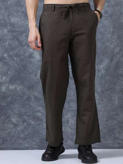 The Roadster Lifestyle
                      Co Linen Relaxed-Fit Regular Trousers