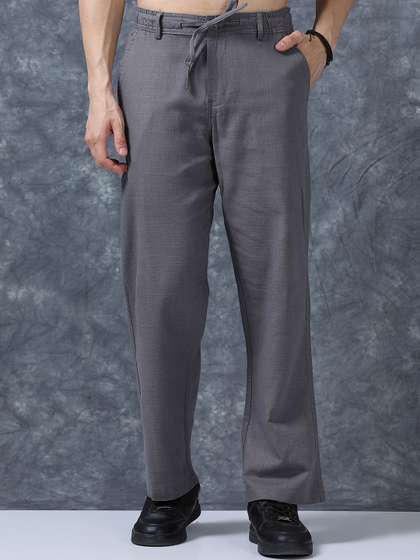 The Roadster Lifestyle
                      Co Men Relaxed Fit Linen Trousers