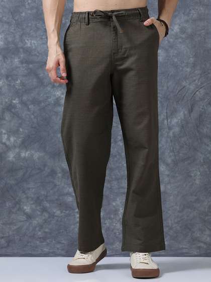 The Roadster Lifestyle
                      Co Men Relaxed Fit Linen Trousers
