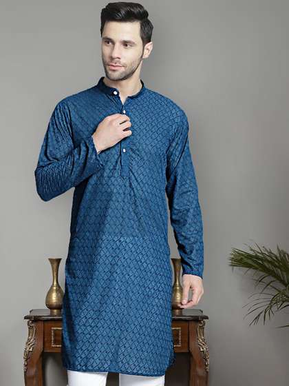 Jompers Men Geometric Kurta