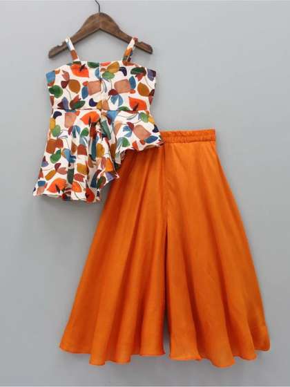 BAESD Girls Ethnic
                    Motifs Printed Regular Kurti with Palazzos