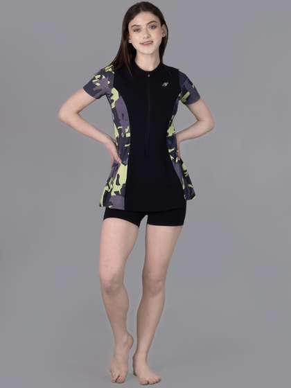 Keepfit Printed
                        Medium Coverage Camouflage Marble Printed 2
                        Piece Padded Swimset