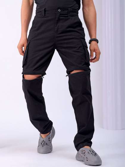 The Indian Garage Co
                        Men Loose Fit Cargos Trousers