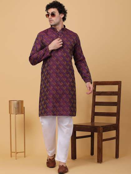 KRAFT INDIA Woven Design Straight Kurta