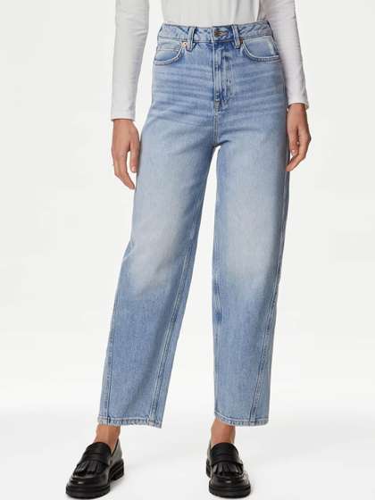 Marks & Spencer
                        High Waisted Carrot Leg Ankle Grazer Jeans