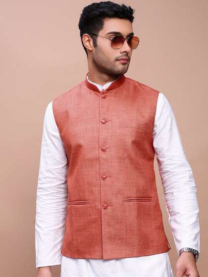 SHOWOFF Woven Nehru Jackets
