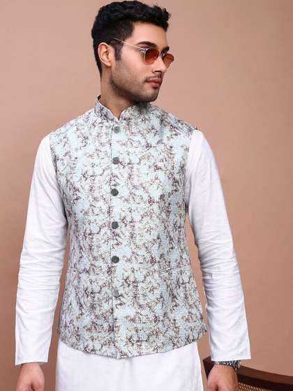 SHOWOFF Embroidered Nehru Jacket