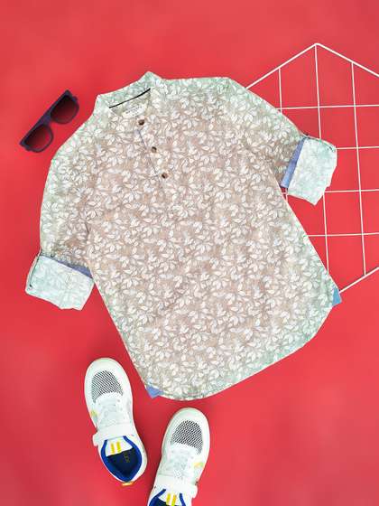 Pantaloons Junior Boys
                    Opaque Printed Party Shirt