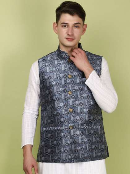 V-Mart Printed Woven Nehru Jacket