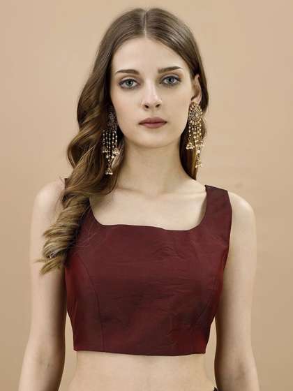 Tikhi Imli Square Neck Sleeveless Saree Blouse