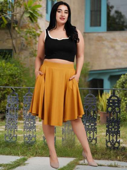 BAESD Flared Midi Skirts