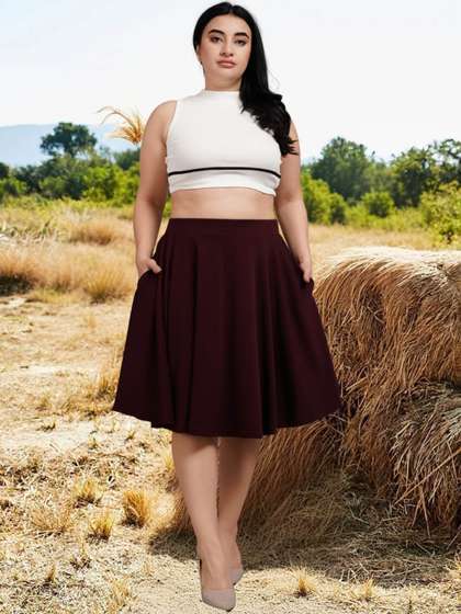 BAESD Flared Knee Length Skirt