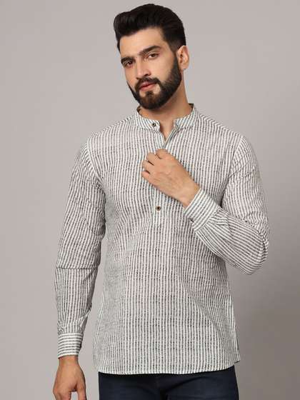 FABRIC FITOOR Striped Pure Cotton Kurta
