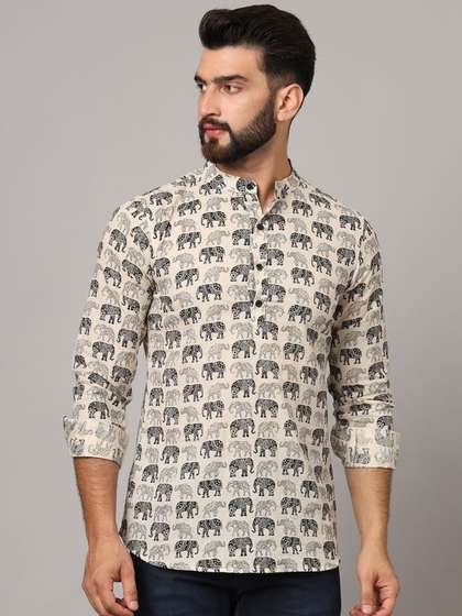 FABRIC FITOOR Printed Pure Cotton Kurta