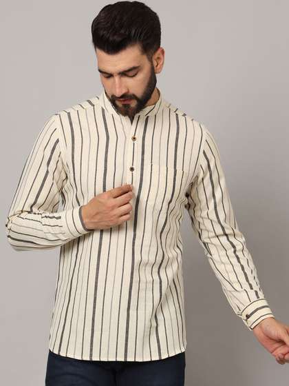 FABRIC FITOOR Striped Pure Cotton Kurta