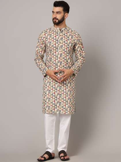 FABRIC FITOOR Printed Pure Cotton Kurta