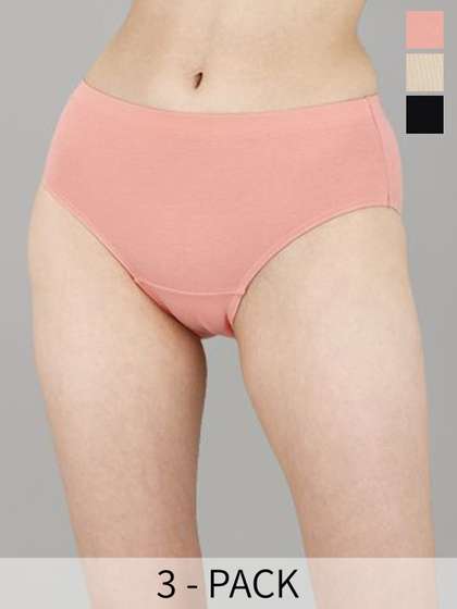 Soie Pack Of 3
                        Printed High Rise High Waist Hipster Briefs