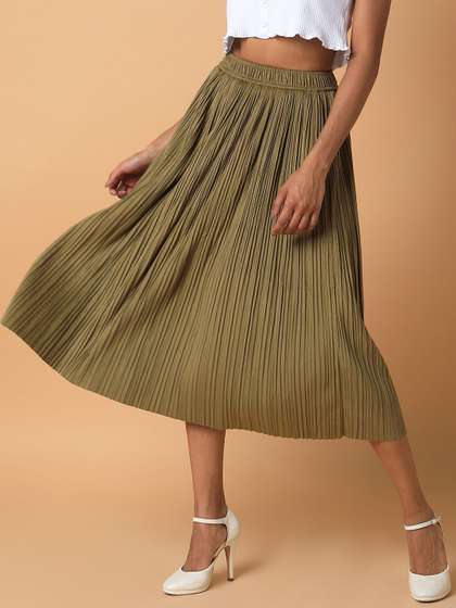 SHOWOFF Flared Midi Skirts