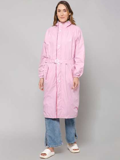 THE CLOWNFISH
                        Drizzle Diva Reversible Water Proof Hooded Rain
                        Jacket