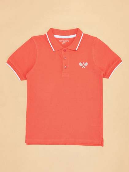 Pantaloons Junior Boys Polo Collar Applique T-shirt