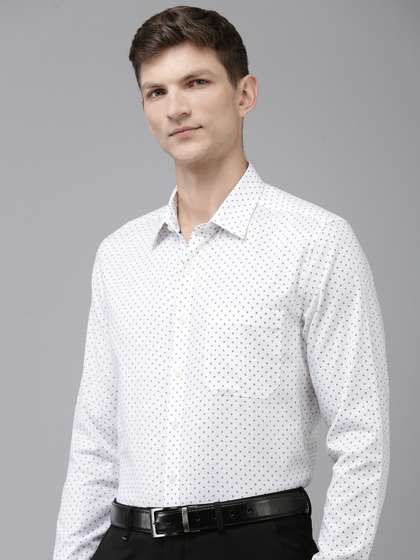 Louis Philippe Men
                        Cotton Wrinkle Resistant Slim fit White Printed
                        Formal Shirt
