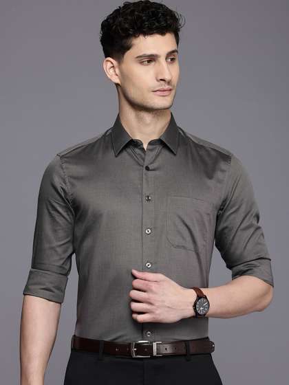 Louis Philippe Men Slim Fit Easy to Iron Premium Cotton Full Sleeve Formal Shirt