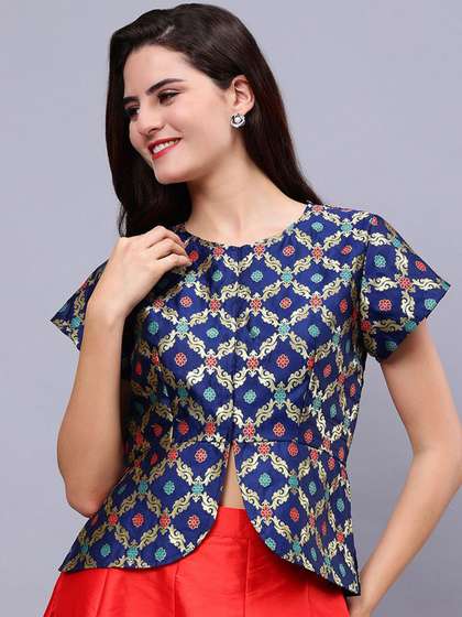Frolic Rolic Woven Design Saree Blouse