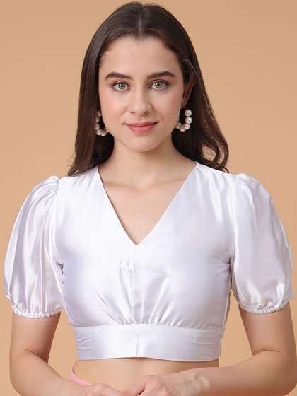 Frolic Rolic V-Neck Puff Sleeves Blouse