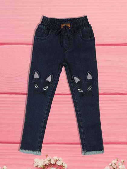 F2M Boys Comfort fit Mid
                    Rise Embroidered Jeans