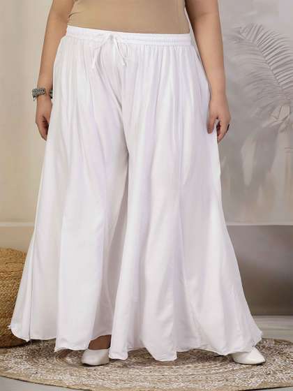CLORA CREATION PLUS
                        Women Flared Palazzos