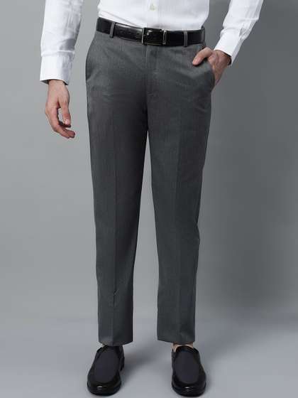 Cantabil Men
                        Mid-Rise Flat-Front Woven Trousers