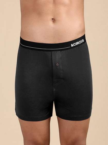 &CIRCUS Men
                        Solid Modal Boxer with Button Fly