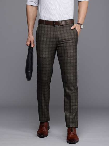 Raymond Men Checked
                        Slim Fit Formal Trousers