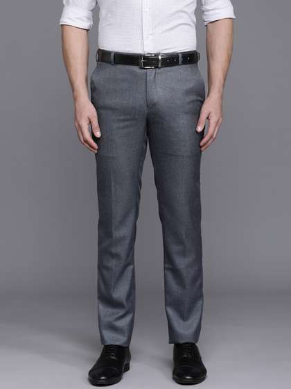 Raymond Men
                          Textured Slim Fit Formal Trousers