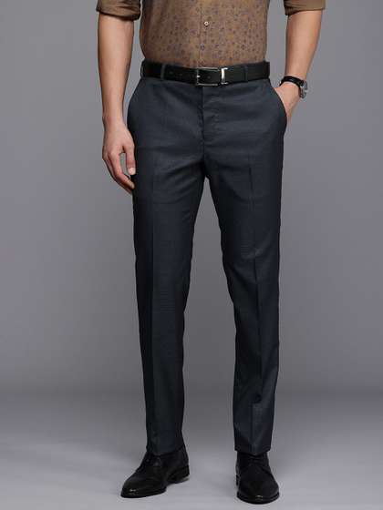 Raymond Men Checked
                        Slim Fit Formal Trousers
