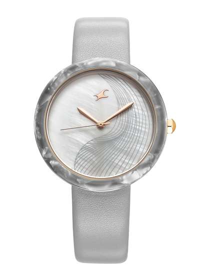 Fastrack Younique Quartz
                    Analog White Mother Of Pearl Dial Watch For Girls -
                    68035kl03
