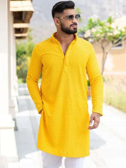 FoxDX Embroidered Straight Kurta