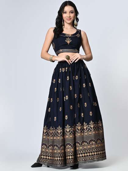 Rue Collection Embroidered Sequinned Ready to Wear Lehenga & Blouse With Dupatta