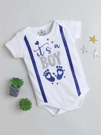 TINY MINY ME Infant Boys
                    Printed Short Sleeves Bodysuit