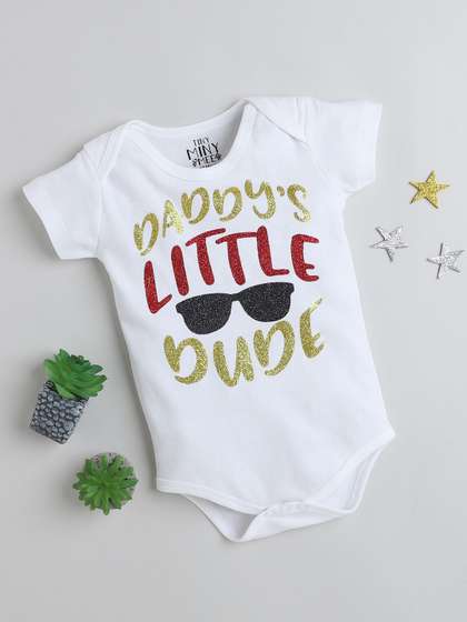 TINY MINY ME Infant Boys
                    Printed Short Sleeves Bodysuit