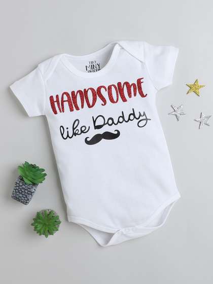 TINY MINY ME Infant Boys
                    Printed Short Sleeves Bodysuit