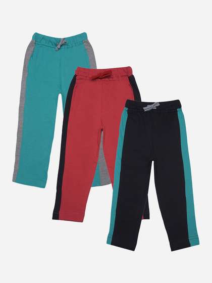 Dollar Champion
                      Kidswear Boys Pack Of 3 Cotton Mid-Rise Regular
                      Fit Assorted Track Pants